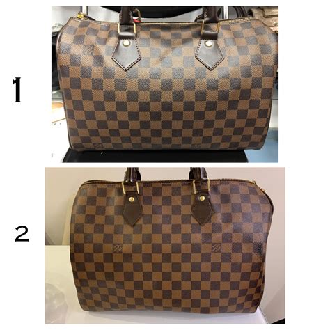 louis vuitton purse see both image fake and real